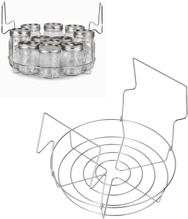 Honio Water Bath Canning Rack, Save Time Stainless Steel Canning Rack Anti Rust Anti Scalding Anti Corrosive Foldable for Spherical Tanks for Mason Jars - Image 2